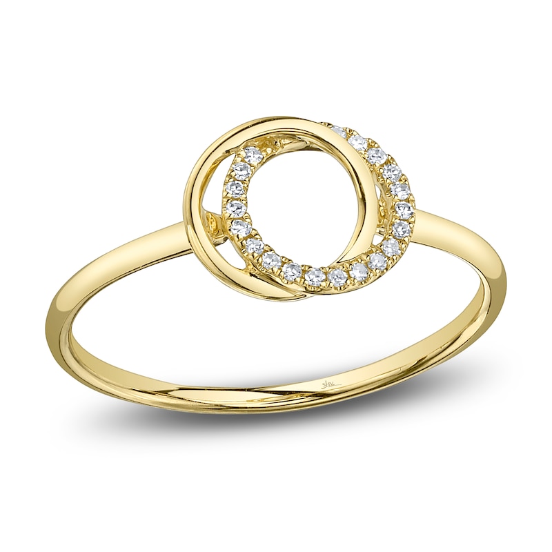 Main Image 1 of Shy Creation Diamond Overlapping Circles Ring 1/20 ct tw 14K Yellow Gold SC55027233