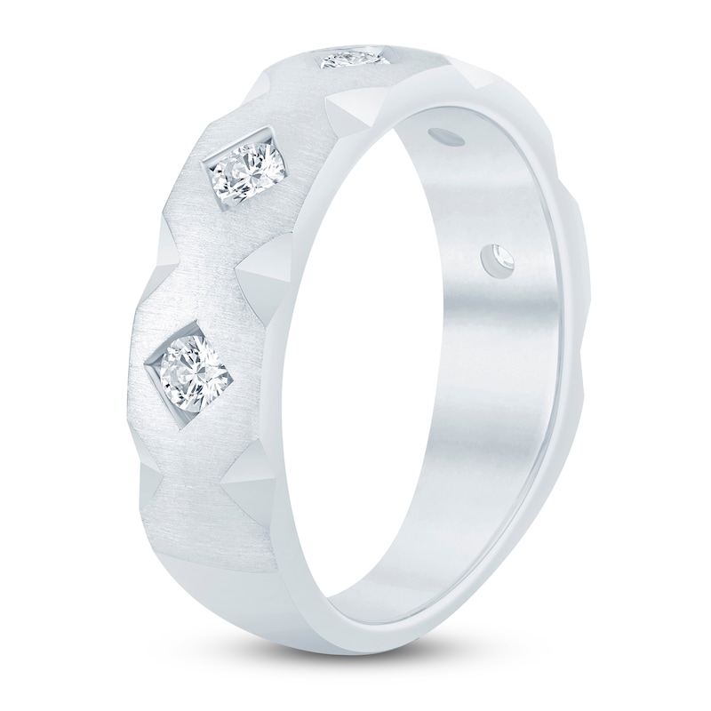 Main Image 2 of Men's Diamond Anniversary Ring 1/2 ct tw 14K White Gold