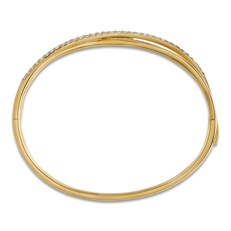 Main Image 2 of Blue Nile X Jared Diamond Crossover Bangle Bracelet 1 ct tw 14K Yellow Gold