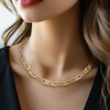 Thumbnail Image 4 of Blue Nile X Jared Tapered Oval Link Necklace 14K Yellow Gold 18"
