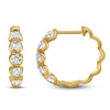 Thumbnail Image 2 of Blue Nile X Jared Diamond Scalloped Hoop Earrings 1 ct tw 14K Yellow Gold