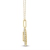 Thumbnail Image 3 of Diamond Zodiac Taurus Medallion Necklace 1/3 ct tw 10K Yellow Gold 18"