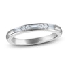 Thumbnail Image 1 of Vera Wang VOW Baguette & Round-Cut Diamond Wedding Band 1/5 ct tw 14K White Gold