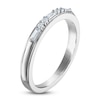 Thumbnail Image 2 of Vera Wang VOW Baguette & Round-Cut Diamond Wedding Band 1/5 ct tw 14K White Gold