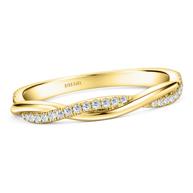 Main Image 1 of Kirk Kara Diamond Twist Wedding Band 1/6 ct tw 14K Yellow Gold