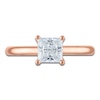 Thumbnail Image 3 of Princess-Cut Lab-Grown Diamond Solitaire Plus Engagement Ring 1 ct tw 18K Rose Gold (VS2/F)