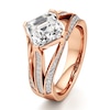 Thumbnail Image 4 of J'Lure Lab-Grown Diamond Square-Emerald Step-Cut Engagement Ring 3-1/2 ct tw 18K Rose Gold