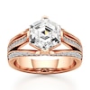 Thumbnail Image 1 of J'Lure Lab-Grown Diamond Hexagon Step-Cut Engagement Ring 3-1/2 ct tw 18K Rose Gold