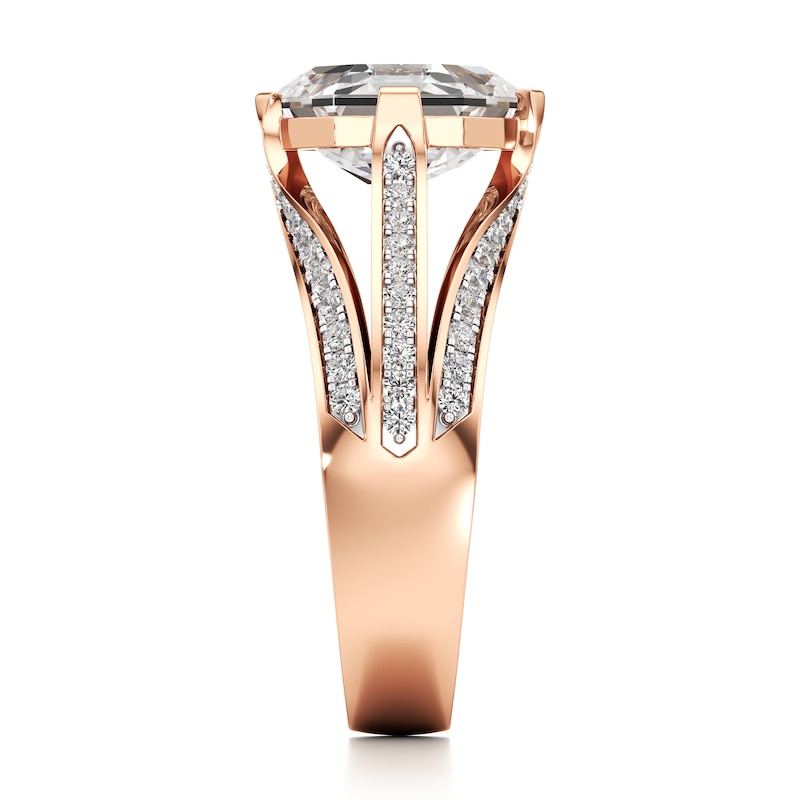 Main Image 3 of J'Lure Lab-Grown Diamond Hexagon Step-Cut Engagement Ring 3-1/2 ct tw 18K Rose Gold