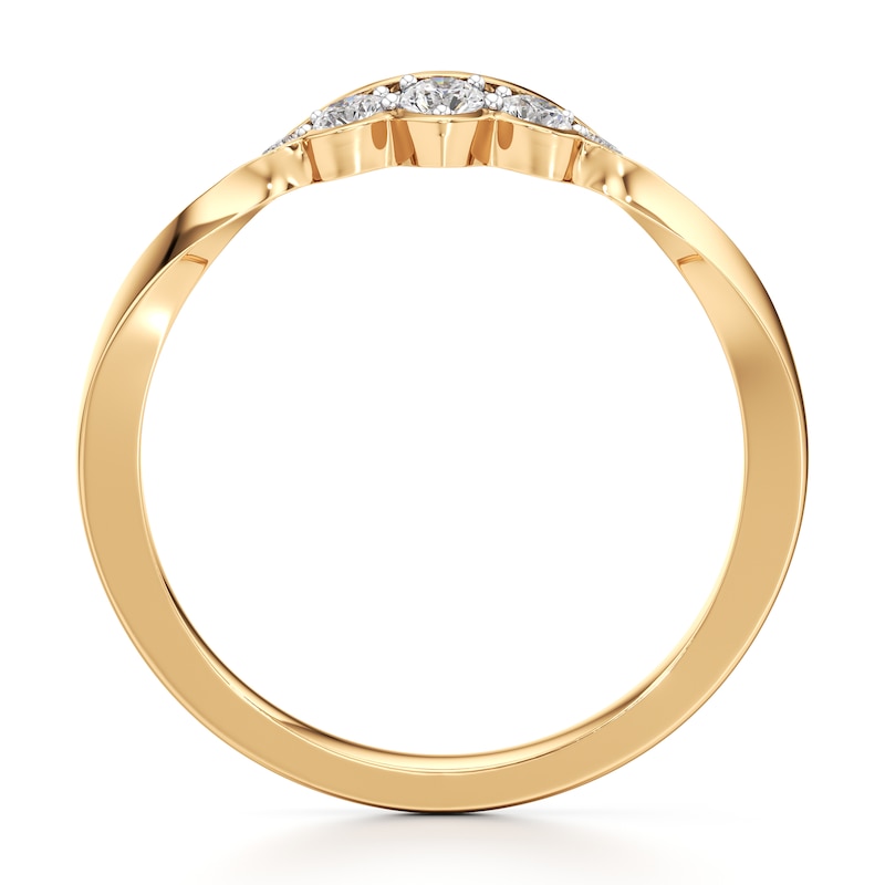 Main Image 2 of J'Lure Lab-Grown Diamond Scalloped Wedding Band 1/5 ct tw 18K Yellow Gold