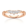 Thumbnail Image 1 of J'Lure Lab-Grown Diamond Scalloped Wedding Band 1/5 ct tw 18K Rose Gold