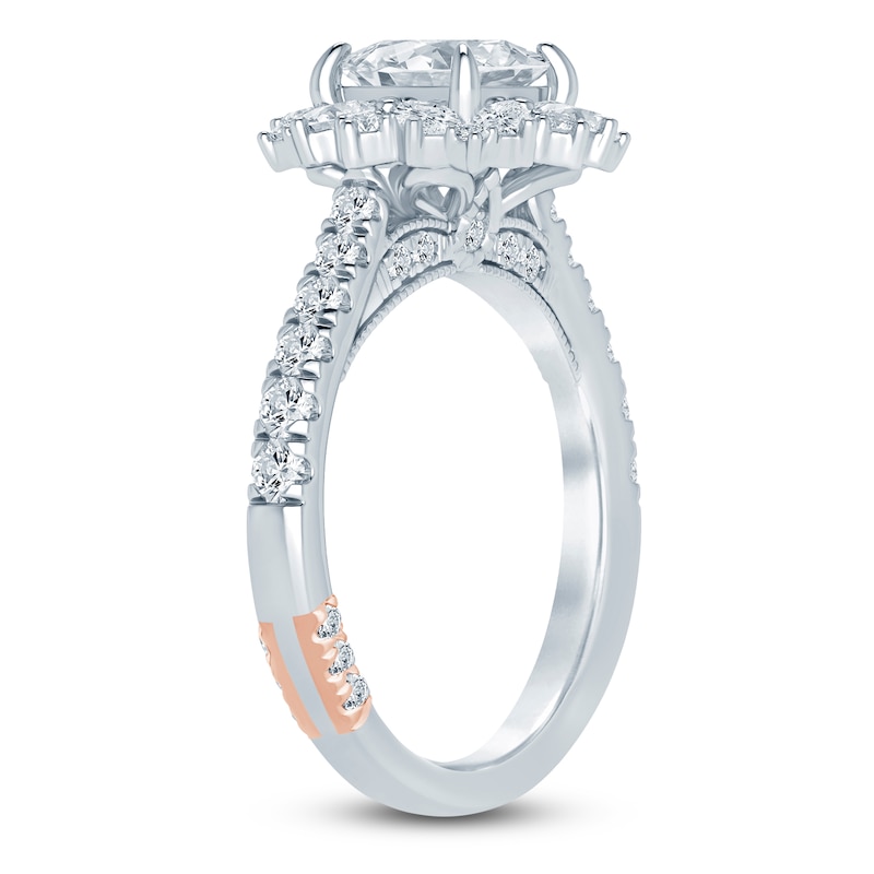 Main Image 2 of Pnina Tornai Princess-Cut Lab-Grown Diamond Halo Engagement Ring 1-3/4 ct tw 14K White Gold