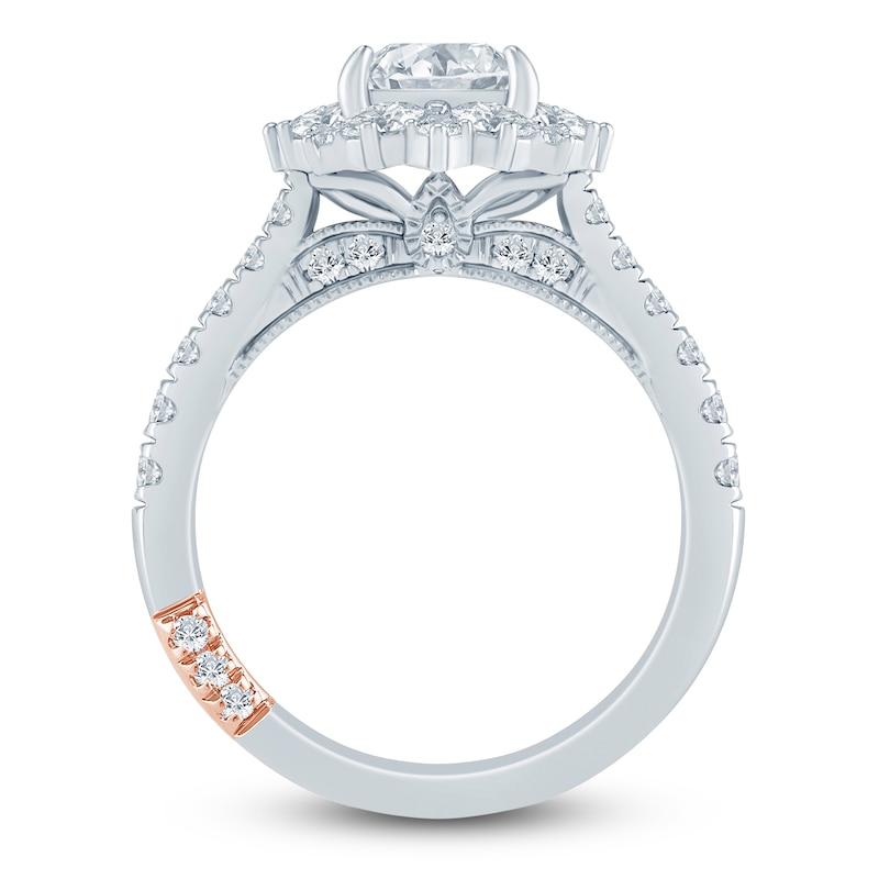 Main Image 4 of Pnina Tornai Princess-Cut Lab-Grown Diamond Halo Engagement Ring 1-3/4 ct tw 14K White Gold