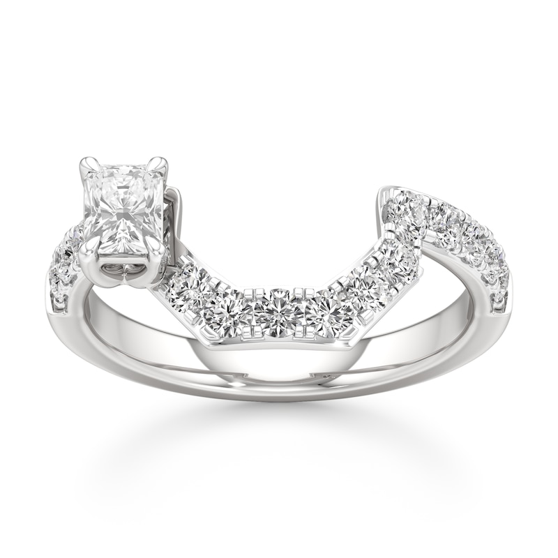 Main Image 1 of J'Lure Radiant Brilliant-Cut Lab-Grown Diamond Contour Wedding Band 7/8 ct tw 18K White Gold