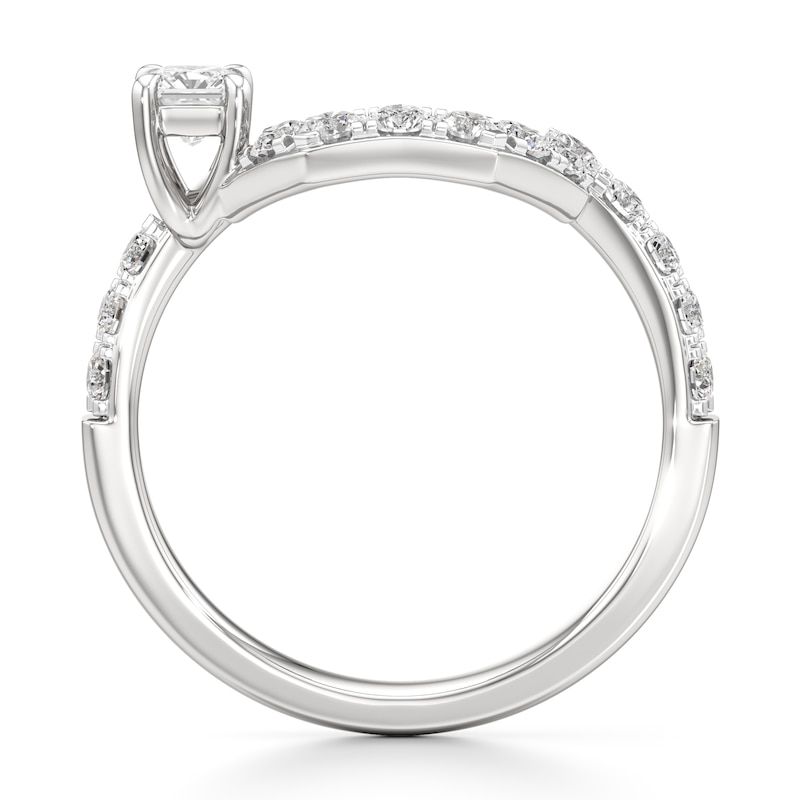 Main Image 2 of J'Lure Radiant Brilliant-Cut Lab-Grown Diamond Contour Wedding Band 7/8 ct tw 18K White Gold