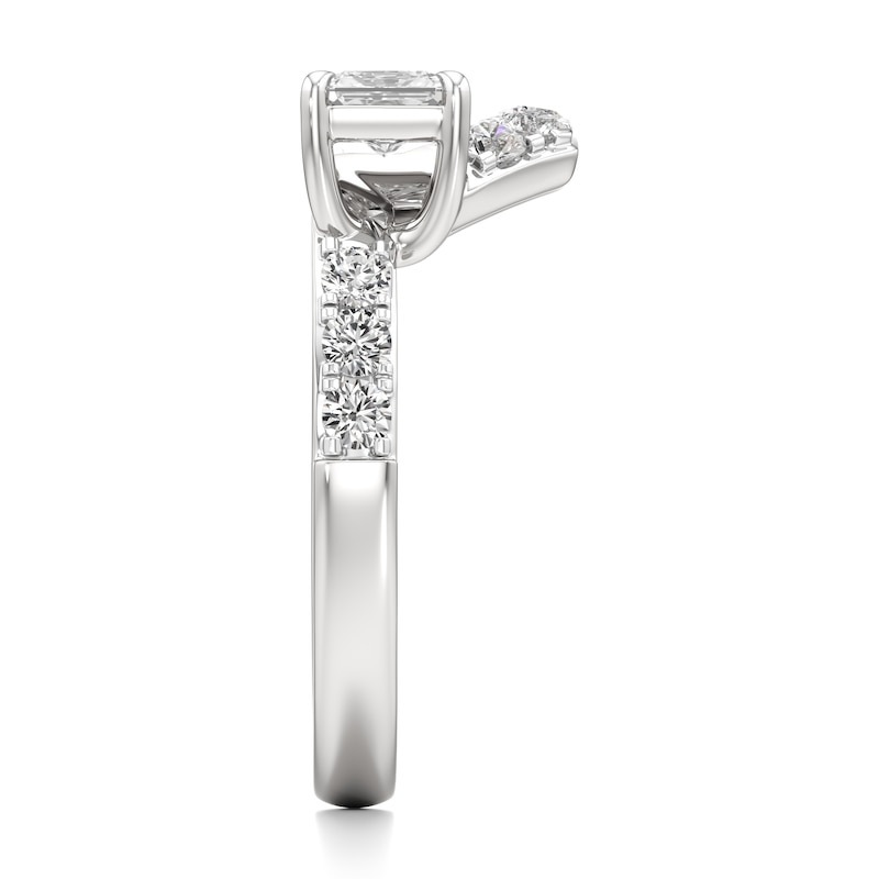 Main Image 3 of J'Lure Radiant Brilliant-Cut Lab-Grown Diamond Contour Wedding Band 7/8 ct tw 18K White Gold