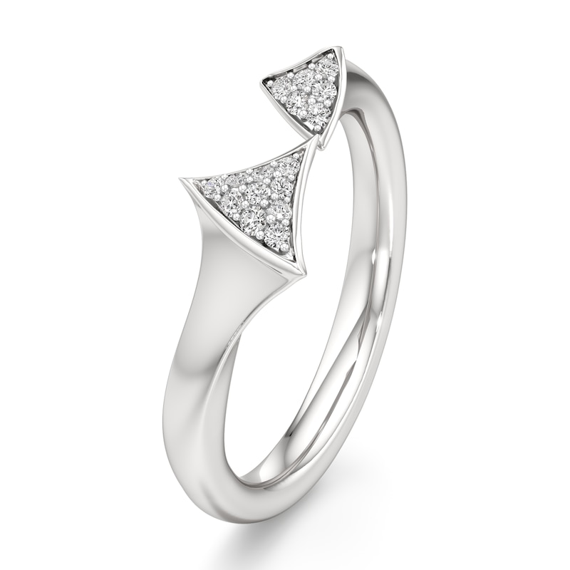 Main Image 4 of J'Lure Lab-Grown Diamond Wedding Band 1/10 ct tw 18K White Gold
