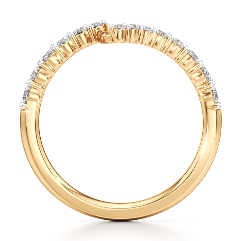 Main Image 2 of J'Lure Lab-Grown Diamond Contour Wedding Band 3/8 ct tw 18K Yellow Gold