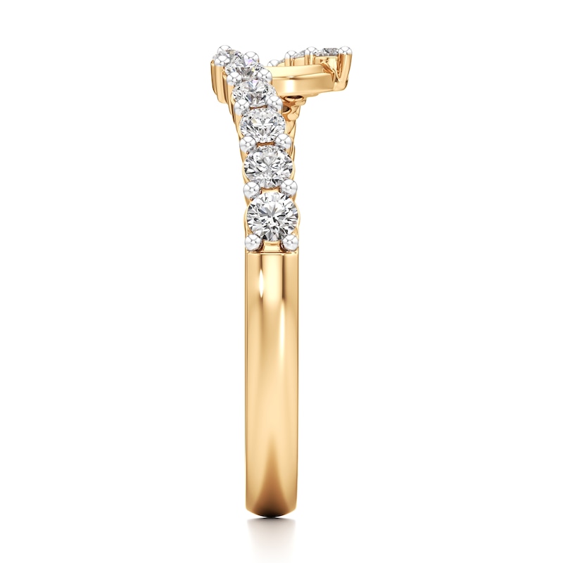 Main Image 3 of J'Lure Lab-Grown Diamond Contour Wedding Band 3/8 ct tw 18K Yellow Gold