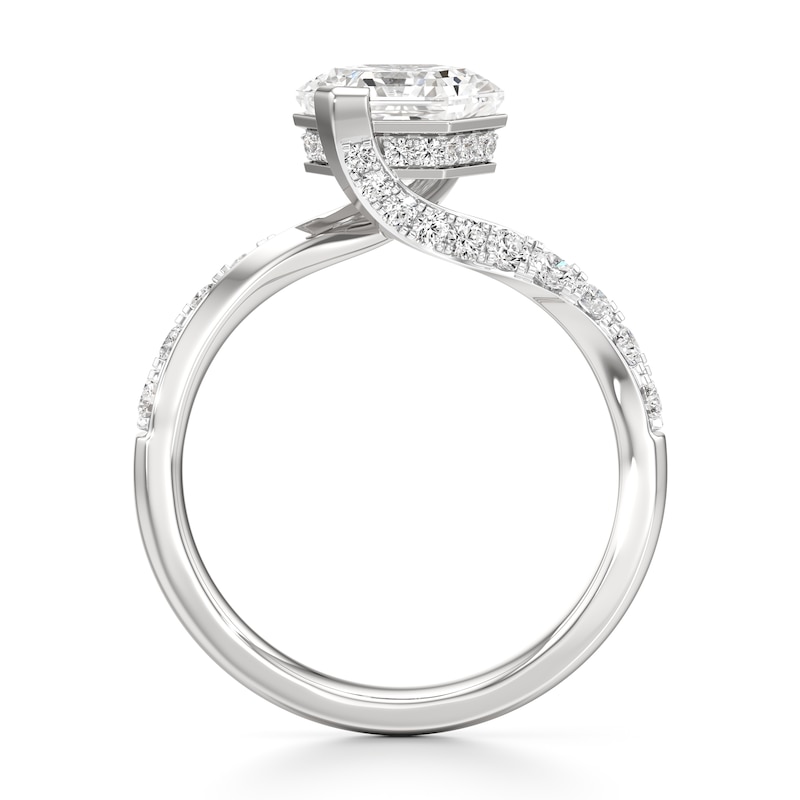 Main Image 2 of J'Lure Hexagon Brilliant-Cut Lab-Grown Diamond Bypass Engagement Ring 2-3/8 ct tw 18K White Gold