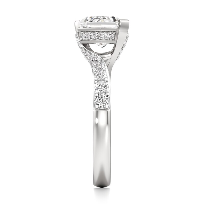 Main Image 3 of J'Lure Hexagon Brilliant-Cut Lab-Grown Diamond Bypass Engagement Ring 2-3/8 ct tw 18K White Gold