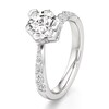 Thumbnail Image 4 of J'Lure Hexagon Brilliant-Cut Lab-Grown Diamond Bypass Engagement Ring 2-3/8 ct tw 18K White Gold