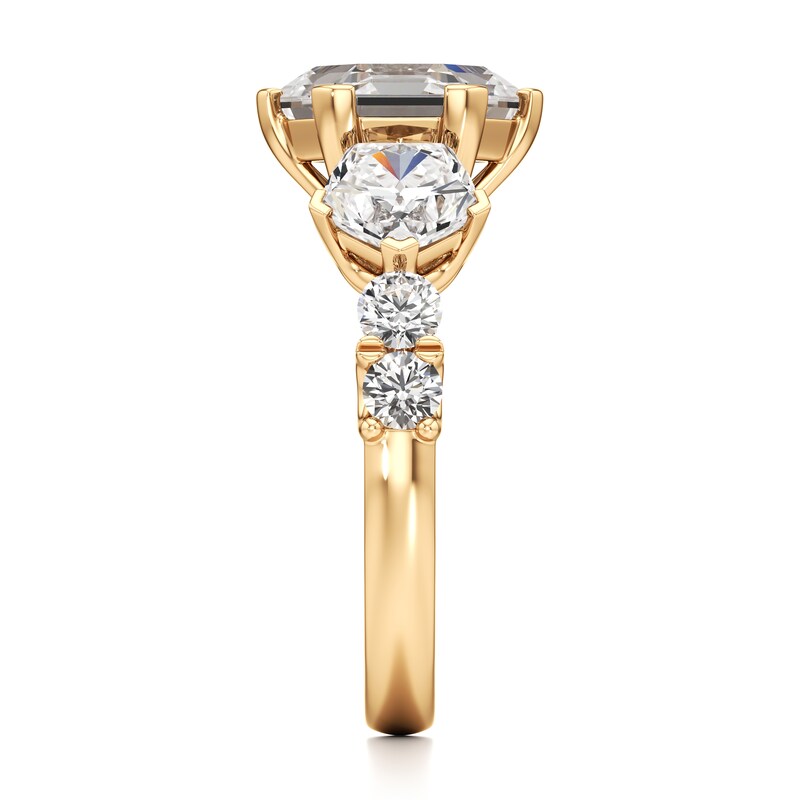 Main Image 3 of J'Lure Hexagon Step-Cut Lab-Grown Diamond Engagement Ring 4-3/4 ct tw 18K Yellow Gold