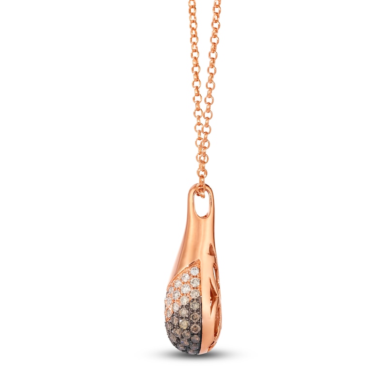 Main Image 2 of Le Vian Diamond Teardrop Necklace 3/4 ct tw 14K Strawberry Gold 19"