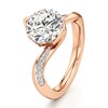 Thumbnail Image 4 of J'Lure Octagon Brilliant-Cut Lab-Grown Diamond Bypass Engagement Ring 3-1/6 ct tw 18K Rose Gold
