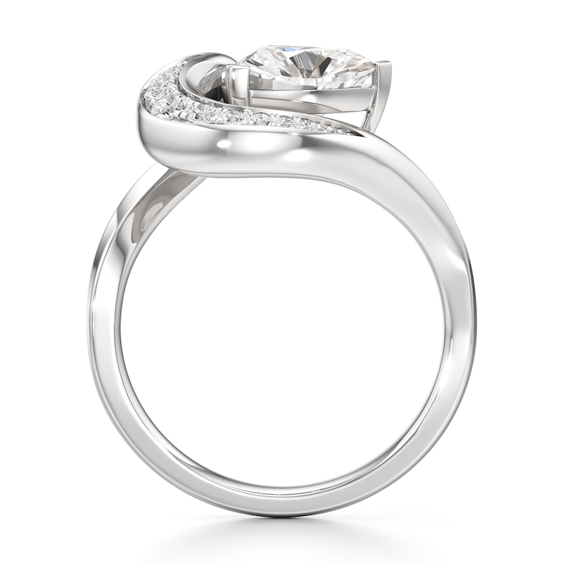 Main Image 2 of J'Lure Trillion Curved Brilliant-Cut Lab-Grown Diamond Engagement Ring 3 ct tw 18K White Gold