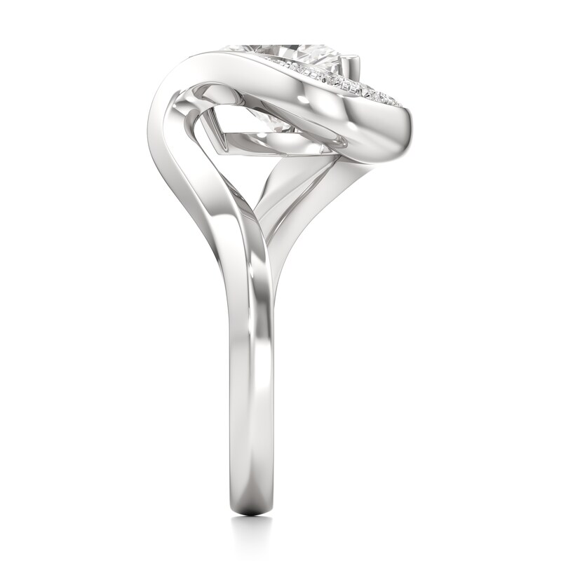Main Image 3 of J'Lure Trillion Curved Brilliant-Cut Lab-Grown Diamond Engagement Ring 3 ct tw 18K White Gold