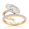 Thumbnail Image 1 of J'Lure Moval Old-Cut Lab-Grown Diamond Spiral Engagement Ring 1-3/8 ct tw 18K Yellow Gold