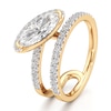 Thumbnail Image 4 of J'Lure Moval Old-Cut Lab-Grown Diamond Spiral Engagement Ring 1-3/8 ct tw 18K Yellow Gold