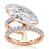Thumbnail Image 1 of J'Lure Moval Old-Cut Lab-Grown Diamond Spiral Engagement Ring 3-7/8 ct tw 18K Rose Gold
