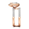 Thumbnail Image 3 of J'Lure Moval Old-Cut Lab-Grown Diamond Spiral Engagement Ring 3-7/8 ct tw 18K Rose Gold