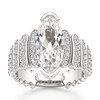 Thumbnail Image 1 of J'Lure Moval Old-Cut Lab-Created Diamond Engagement Ring 3-5/8 ct tw 18K White Gold