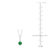 Thumbnail Image 4 of Round-Cut Natural Emerald & Diamond Pendant Necklace 1/20 ct tw 14K White Gold 18"