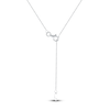 Thumbnail Image 6 of Round-Cut Natural Emerald & Diamond Pendant Necklace 1/20 ct tw 14K White Gold 18"