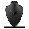 Thumbnail Image 7 of Round-Cut Natural Emerald & Diamond Pendant Necklace 1/20 ct tw 14K White Gold 18"