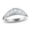 Thumbnail Image 1 of Vera Wang VOW Baguette & Round-Cut Lab-Grown Diamond Wedding Band 5/8 ct tw 14K White Gold
