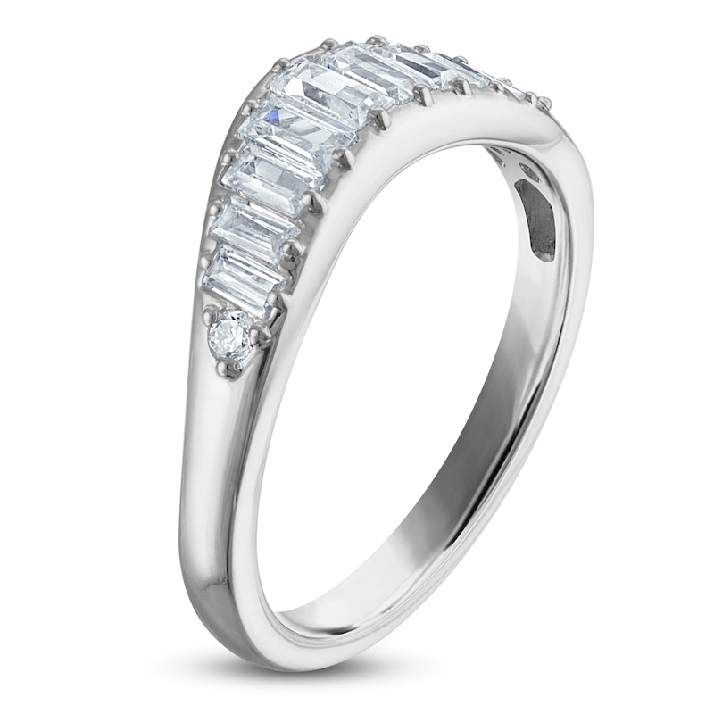 Main Image 2 of Vera Wang VOW Baguette & Round-Cut Lab-Grown Diamond Wedding Band 5/8 ct tw 14K White Gold