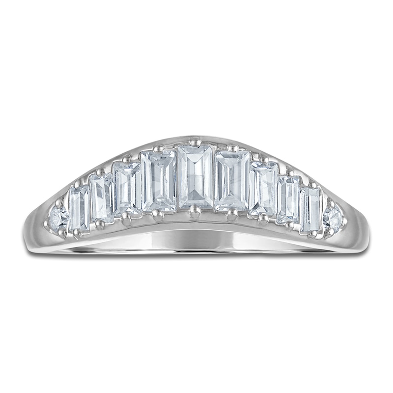 Main Image 3 of Vera Wang VOW Baguette & Round-Cut Lab-Grown Diamond Wedding Band 5/8 ct tw 14K White Gold