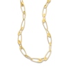 Thumbnail Image 2 of Italia D'Oro Tapered Oval Link Necklace 14K Yellow Gold 18"