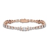 Thumbnail Image 1 of J'Lure Imperial-Emerald Step-Cut & Multi-Shape Lab-Grown Diamond Bracelet 8-7/8 ct tw 14K Rose Gold 7"