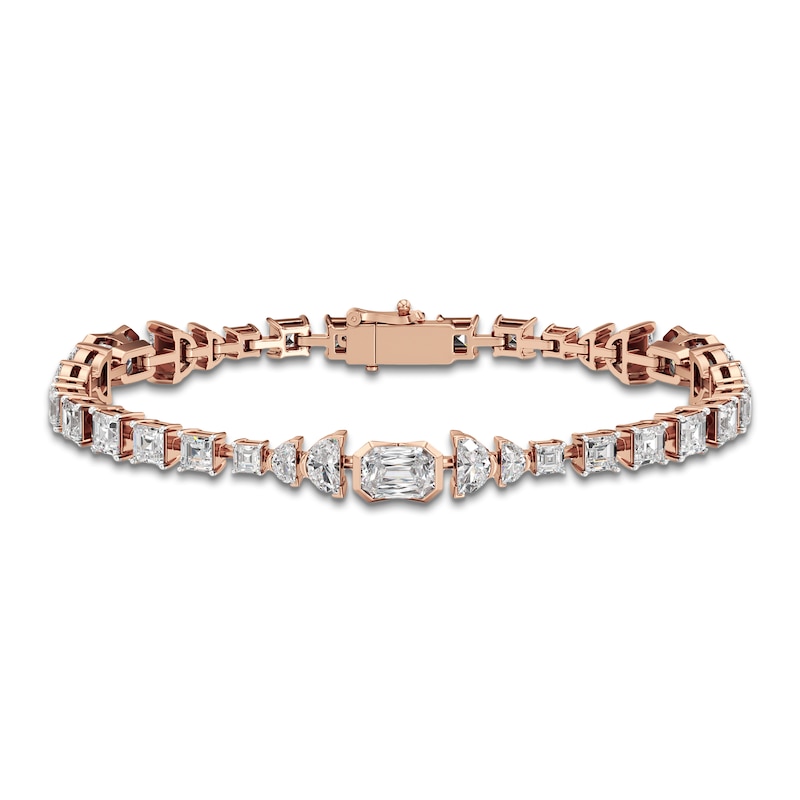 Main Image 1 of J'Lure Imperial-Emerald Step-Cut & Multi-Shape Lab-Grown Diamond Bracelet 8-7/8 ct tw 14K Rose Gold 7"