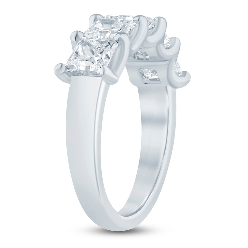 Main Image 2 of Princess-Cut Lab-Grown Diamond Five-Stone Anniversary Ring 3 ct tw 14K White Gold