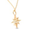 Thumbnail Image 2 of Natural Opal Star Necklace 10K Yellow Gold 18"