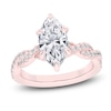 Thumbnail Image 1 of Marquise-Cut Lab-Grown Diamond Twist Shank Engagement Ring 2-1/3 ct tw 14K Rose Gold