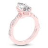 Thumbnail Image 2 of Marquise-Cut Lab-Grown Diamond Twist Shank Engagement Ring 2-1/3 ct tw 14K Rose Gold