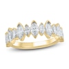 Thumbnail Image 1 of Marquise-Cut Lab-Grown Diamond Alternating Anniversary Ring 2 ct tw 14K Yellow Gold